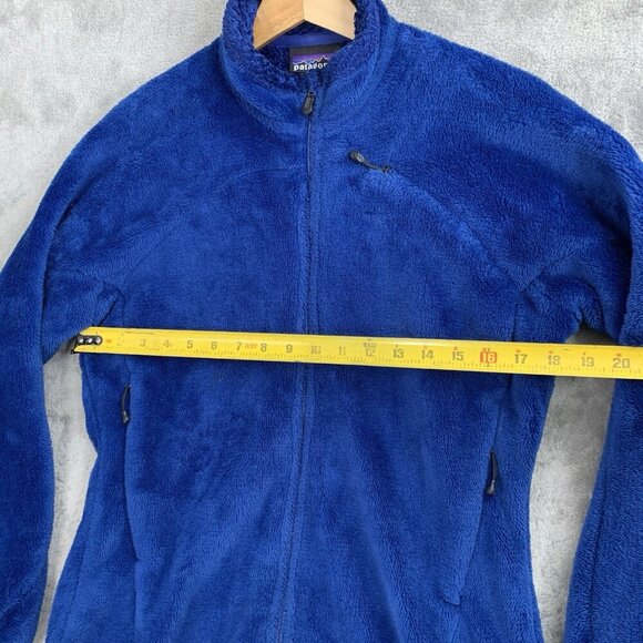 Patagonia R4 Jacket Women's Medium Blue Soft Sherpa Fleece Outerwear Hiking - Picture 3 of 12